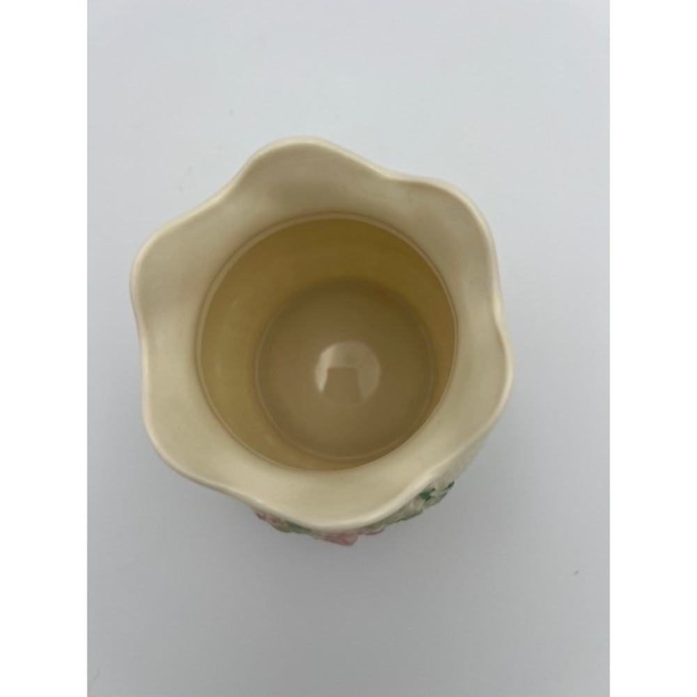 Belleek Ireland Killarney Rose Vase Ivory Parian China Basketweave 4in - Picture 9 of 16